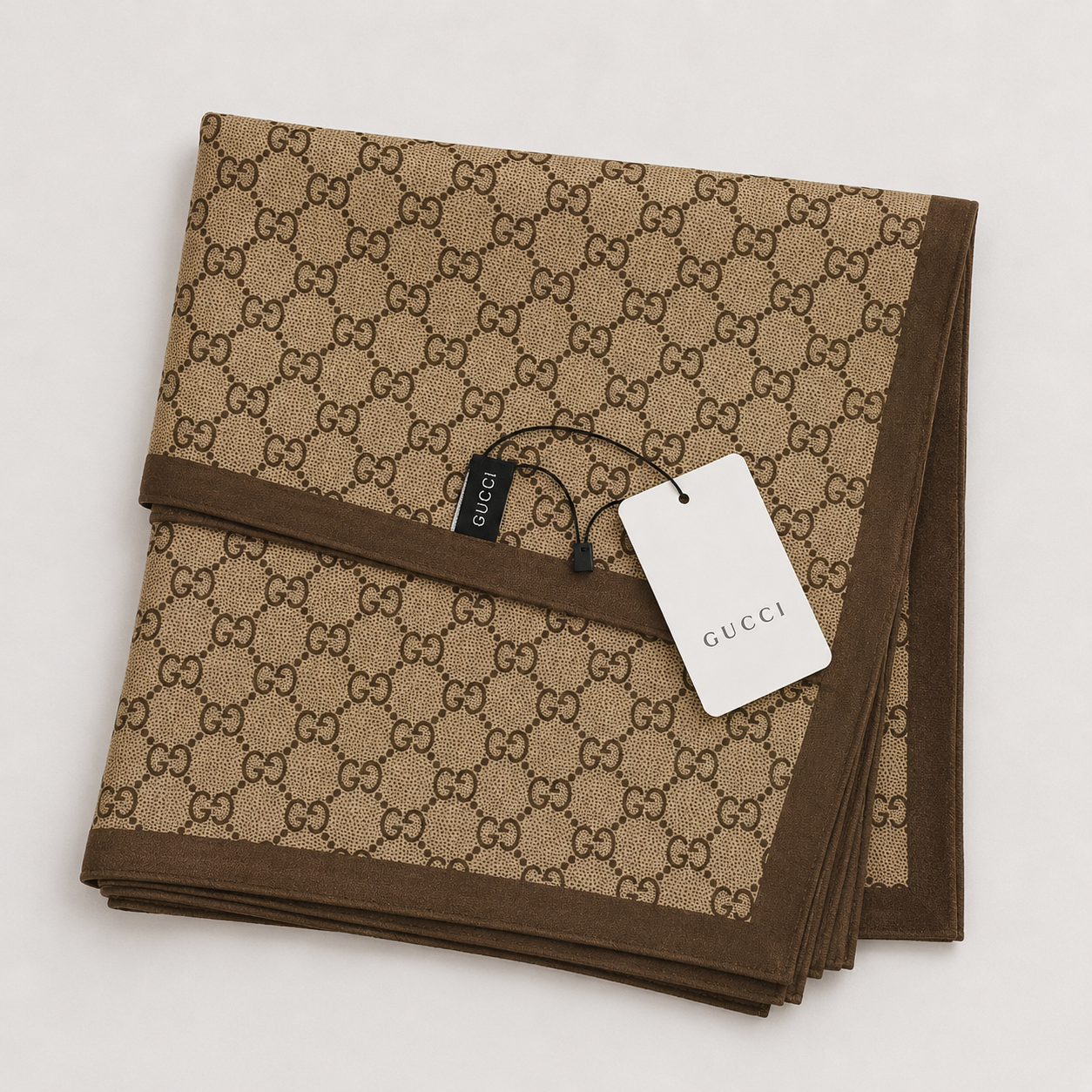 Gucci GG Monogram Classic Luxury Stole ā Brown