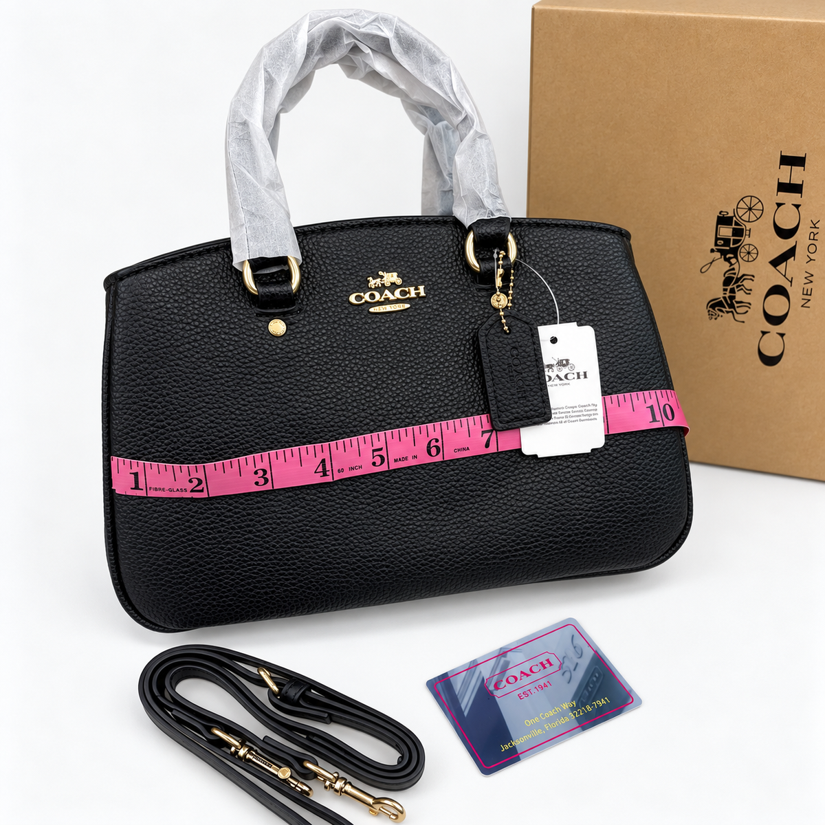 Coach Structured Top Handle Satchel Bag