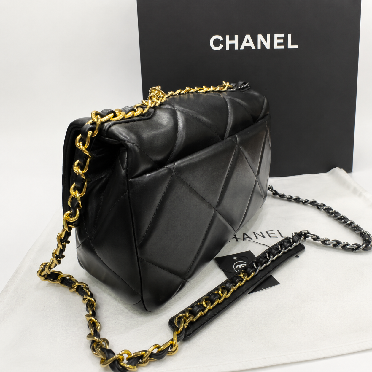 Chanel Signature Chain Quilted Flap Bag