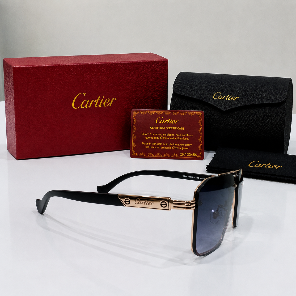 Cartier Santos Modern Square Sunglasses