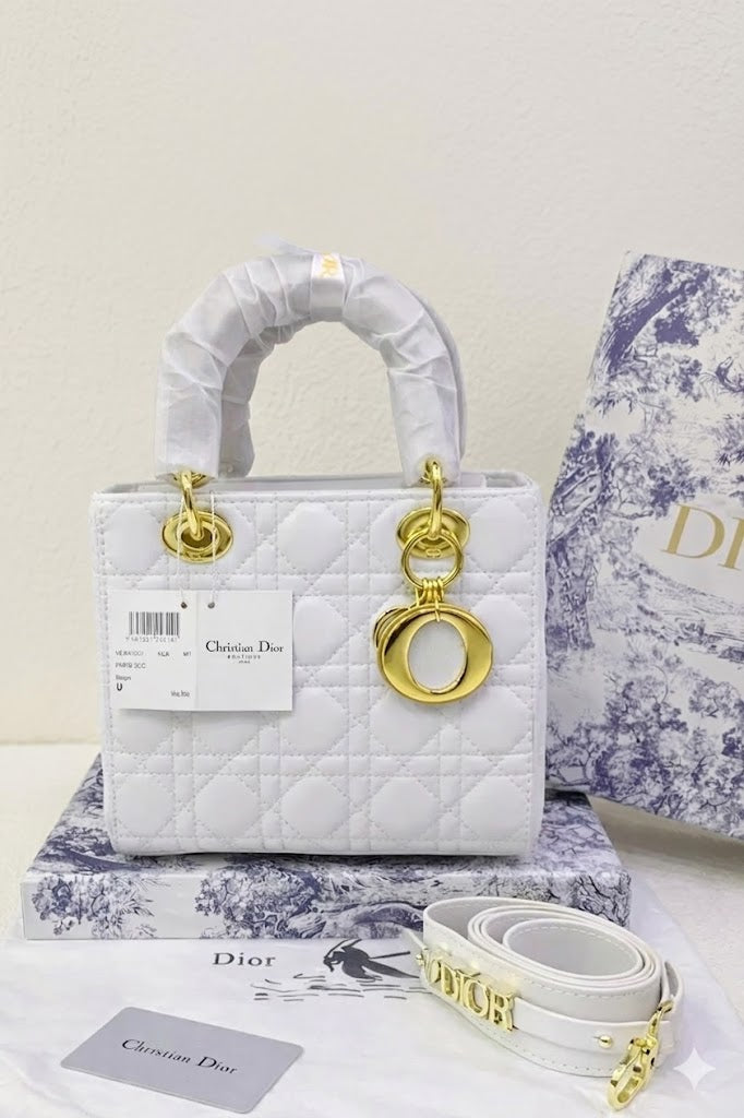 Christian Dior Quilted Cannage Mini Top-Handle Bag