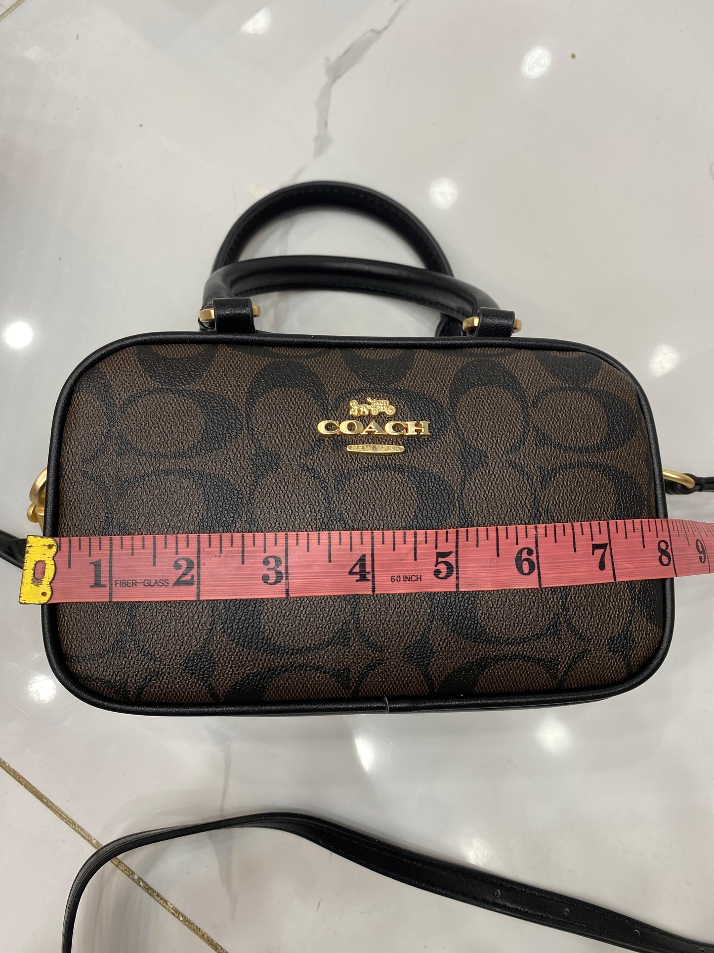Coach Mini Satchel Crossbody Bag in Signature Canvas
