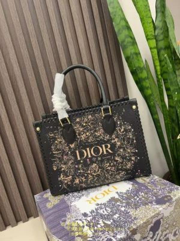 Dior Splatter Print Canvas Mini Tote Bag
