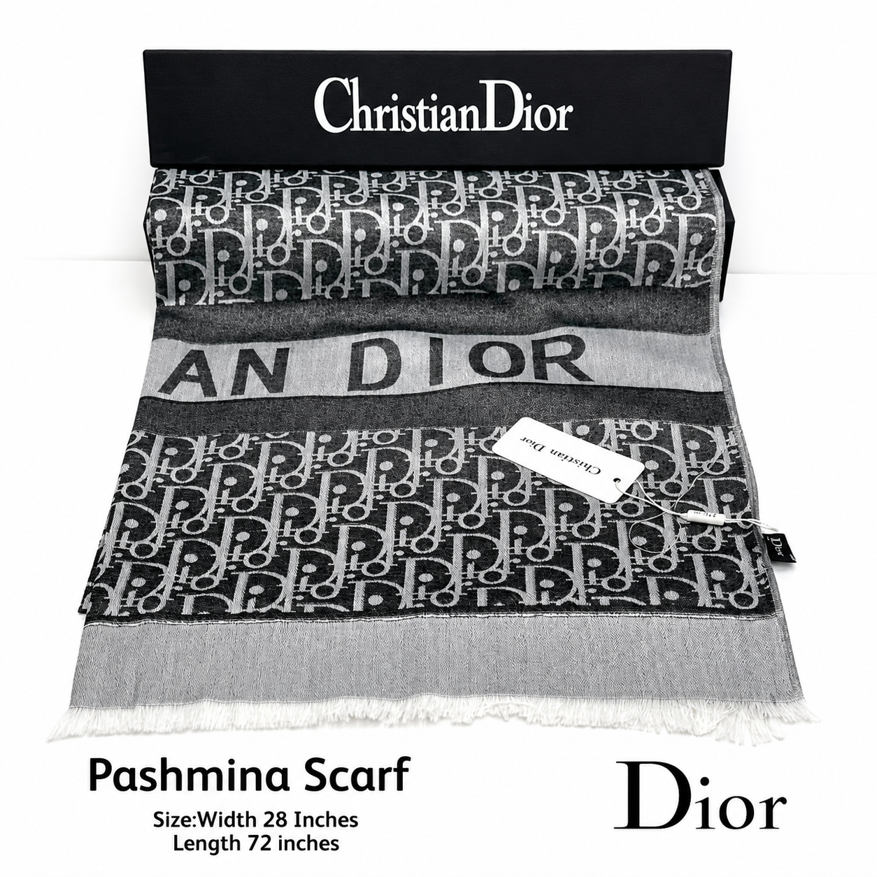 Dior Oblique Monogram Pashmina Shawl