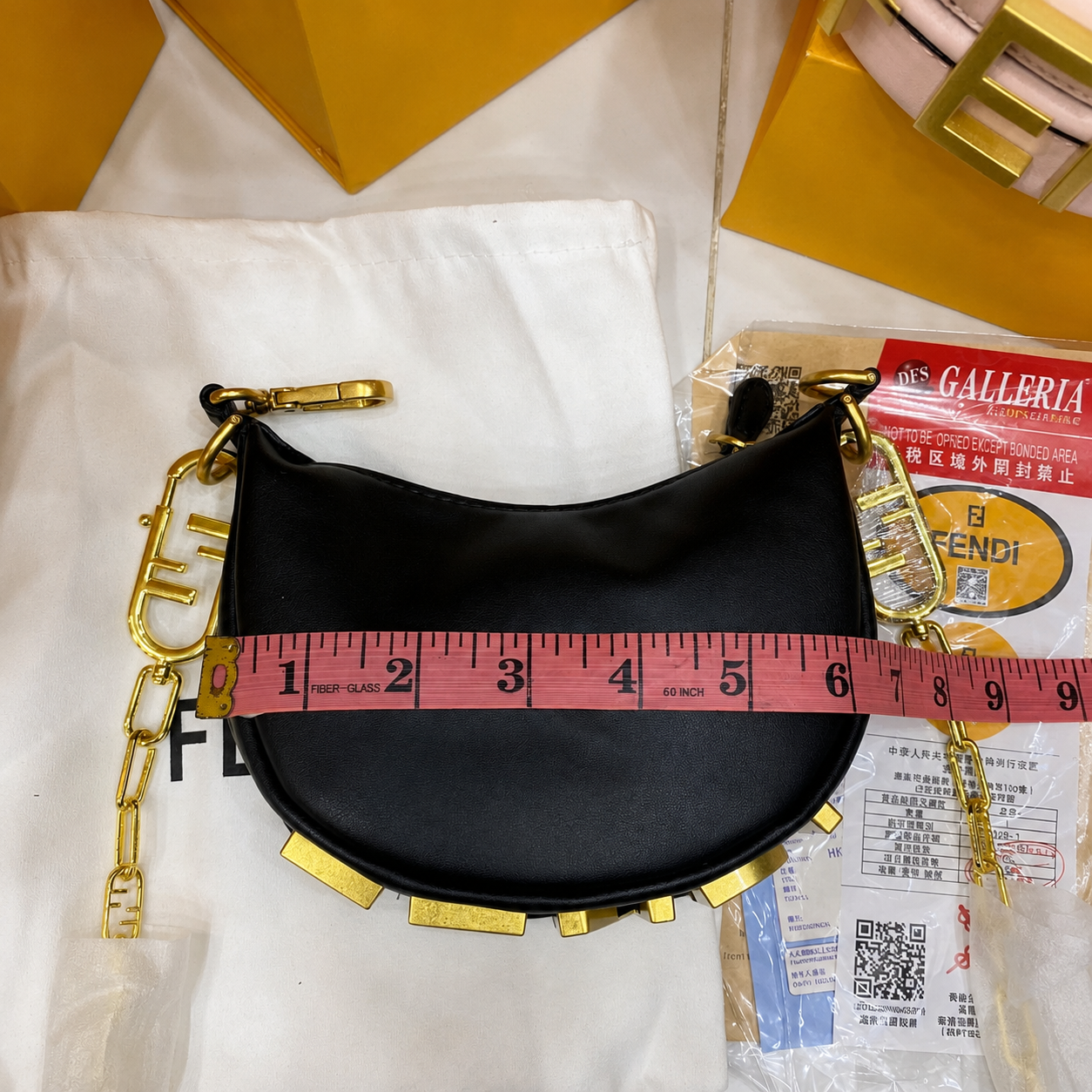 Fendi Metallic Moon Mini Shoulder Bag