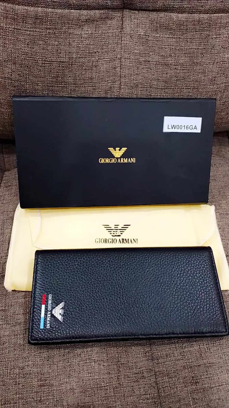 Giorgio Armani Textured Vertical Wallet Style