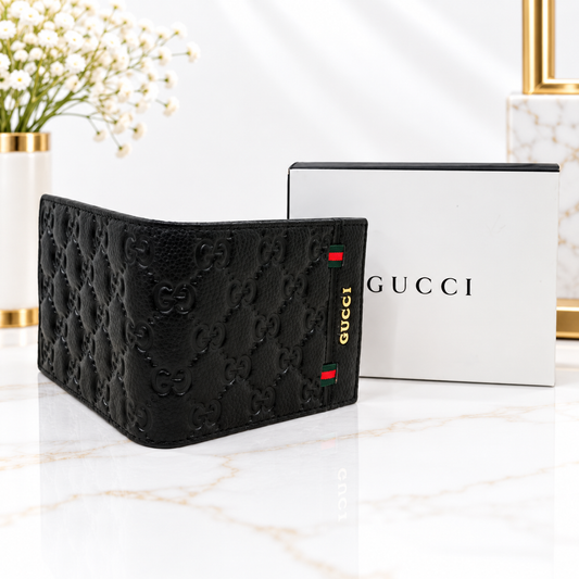 Gucci GG Embossed Web Stripe Bifold Wallet