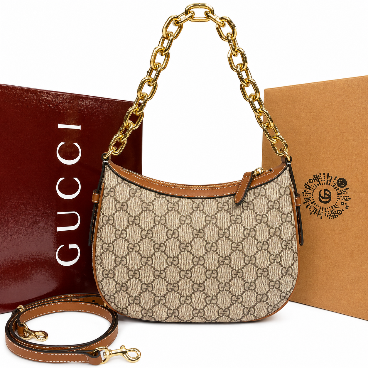 Gucci GG Supreme Chain Shoulder Bag