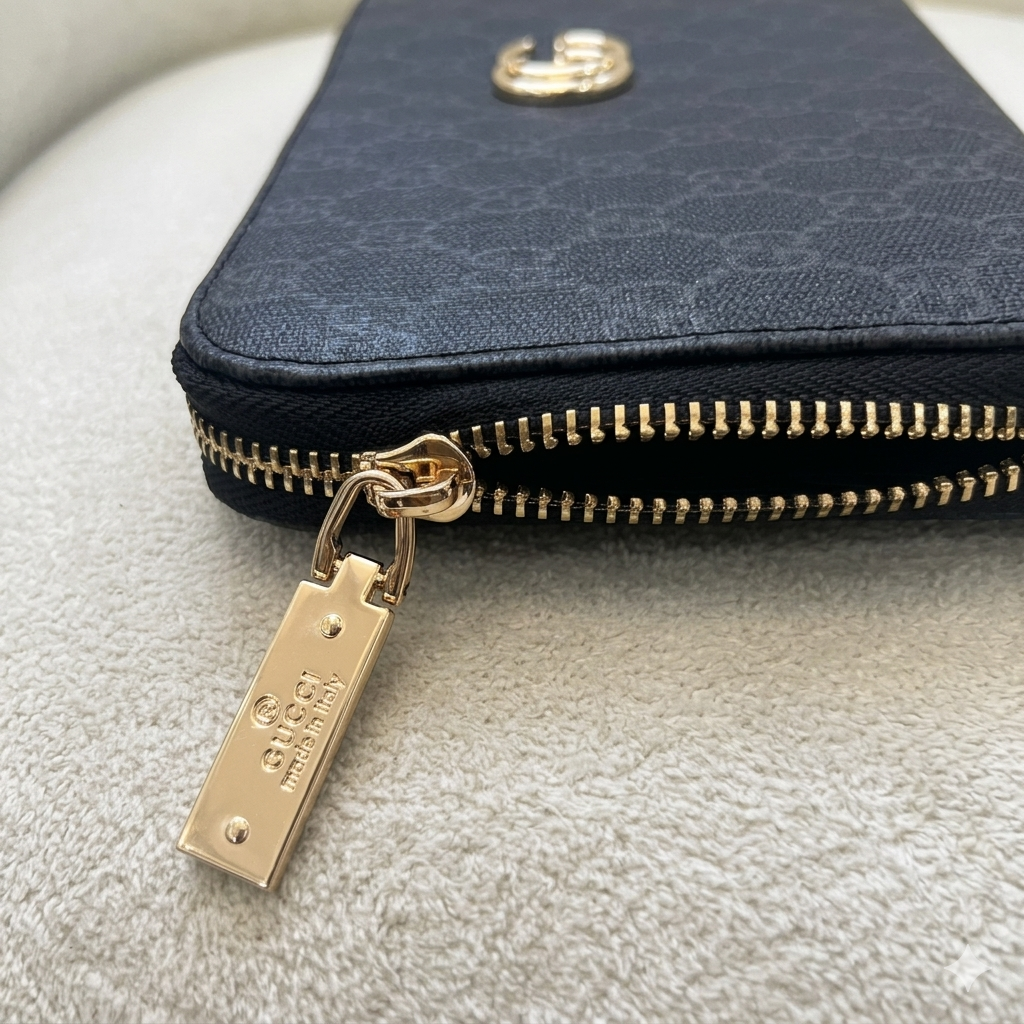 Gucci GG Supreme Zip Clutch