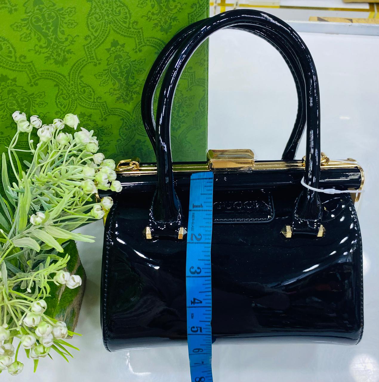 Gucci Patent Leather Top Handle Bag