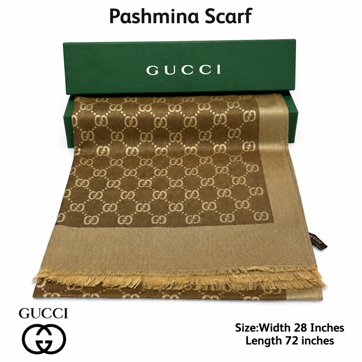 Gucci Signature Luxe Pashmina Shawl