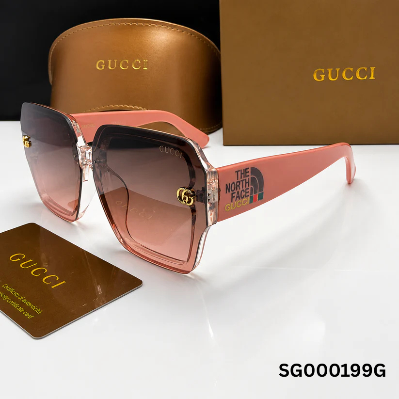 Gucci x The North Face Oversized Square Sunglasses ā Pink Gradient Edition