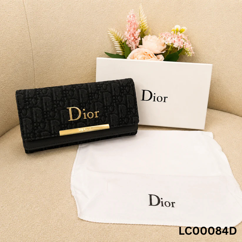 Dior Oblique Jacquard Saddle Long Wallet