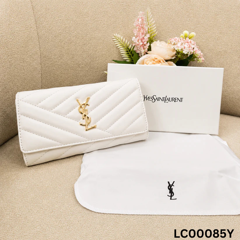 YSL Monogram Chevron Envelope Wallet