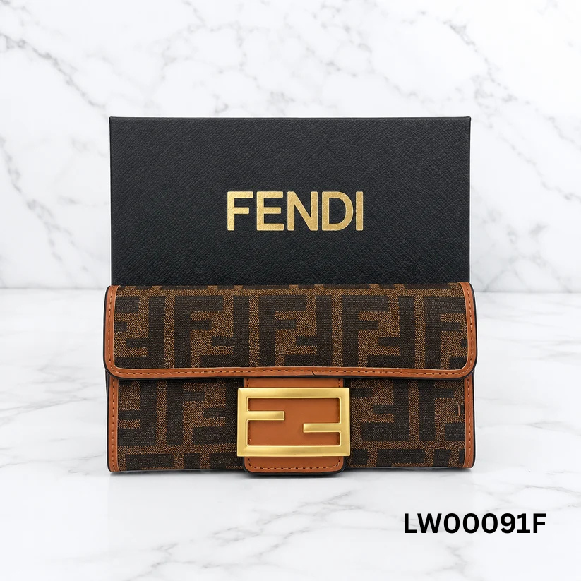 Fendi FF Baguette Flap Compact Wallet