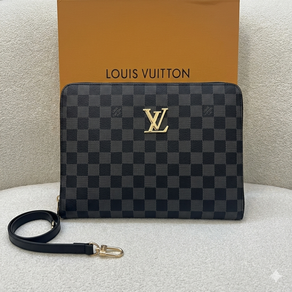 Louis Vuitton Damier Graphite Zip Clutch