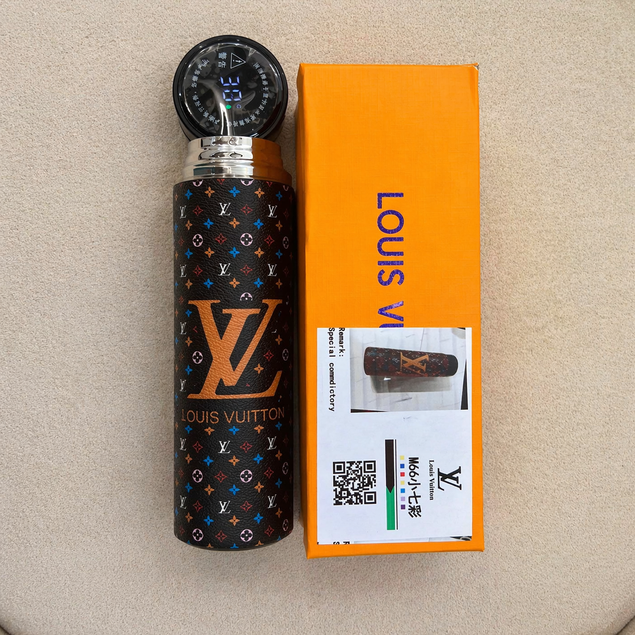 Louis Vuitton Inspired Thermal Bottle