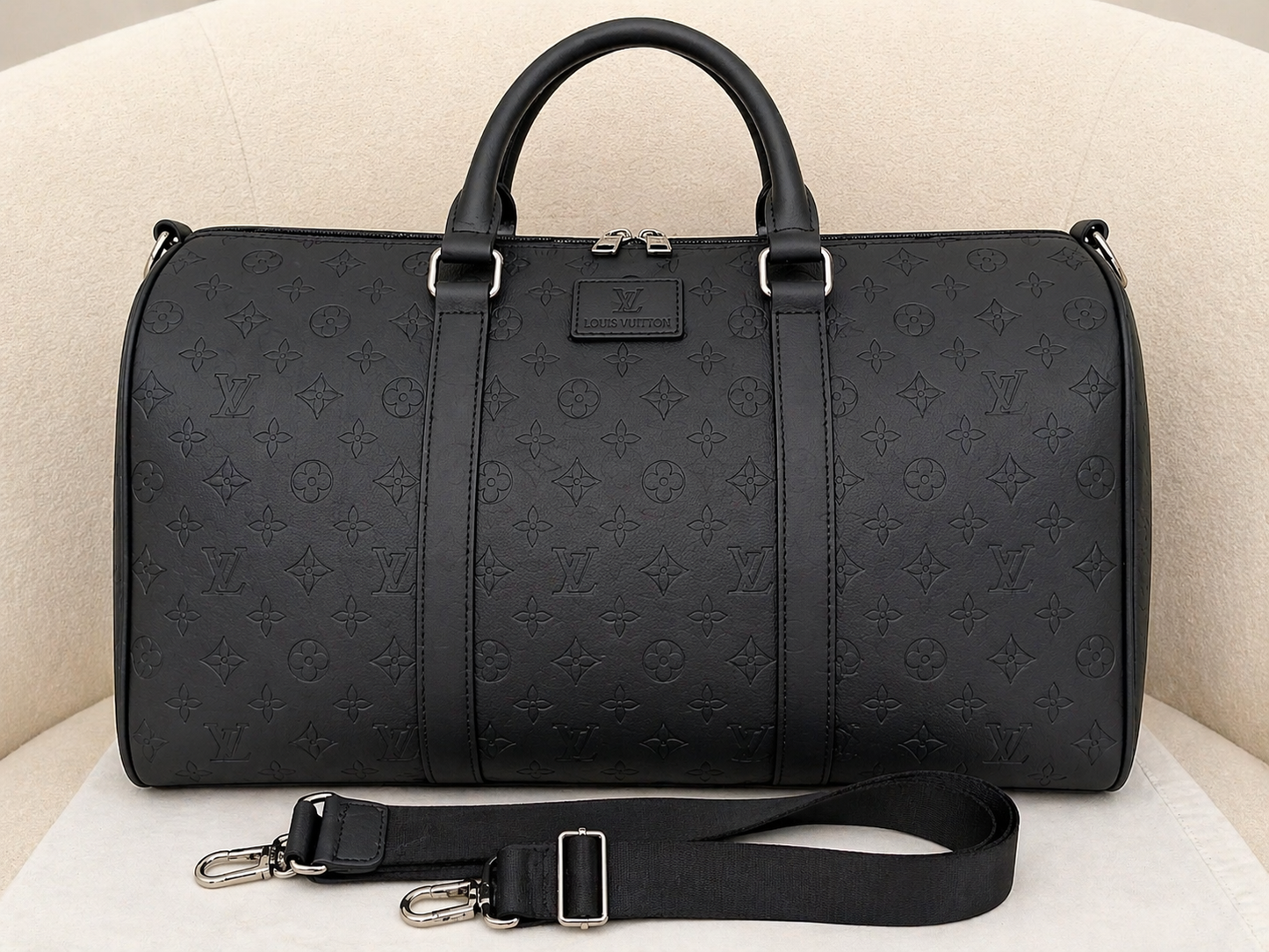 Louis Vuitton Monogram Embossed Leather Duffle Bag