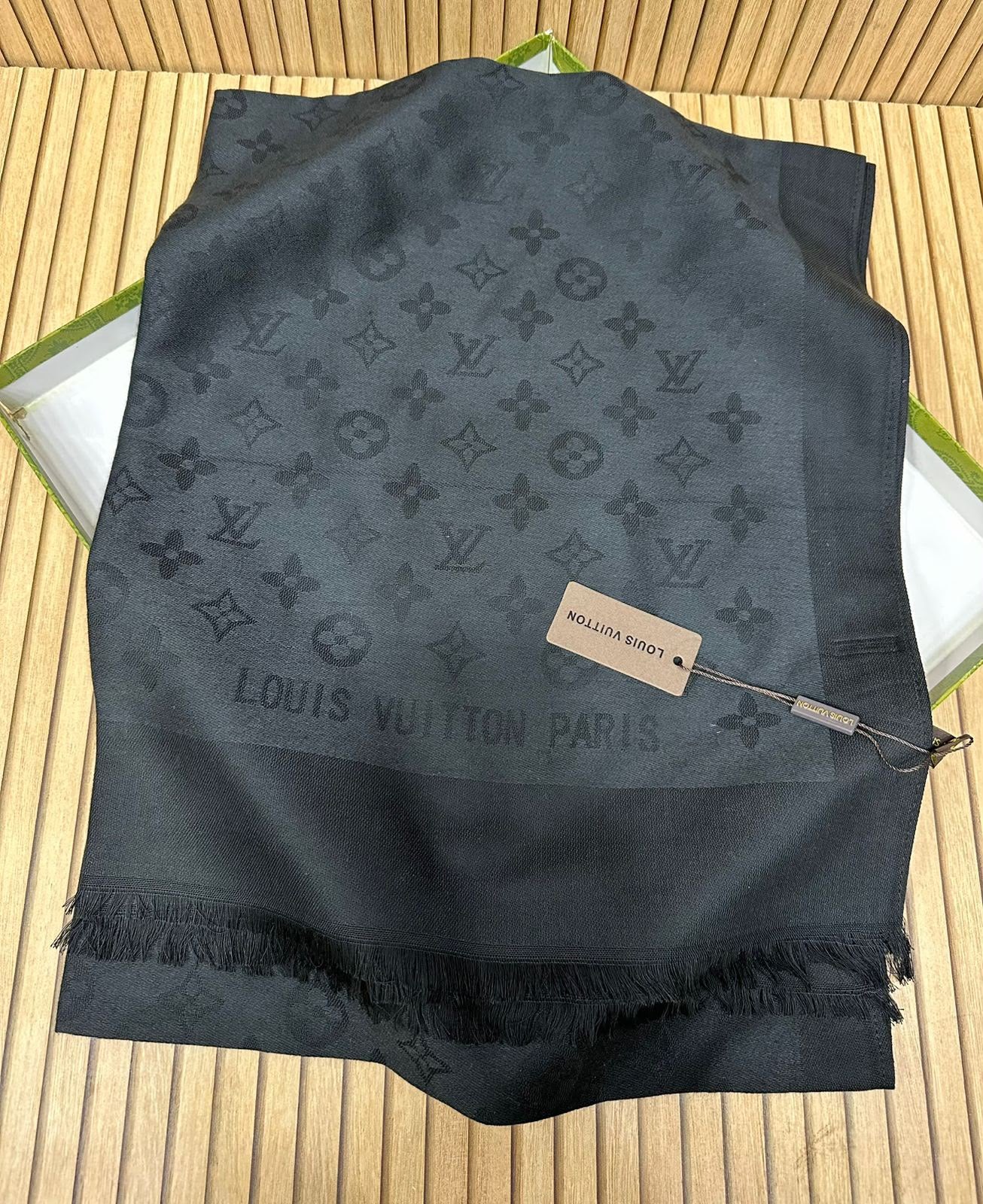 Louis Vuitton Monogram Fringe Shawl