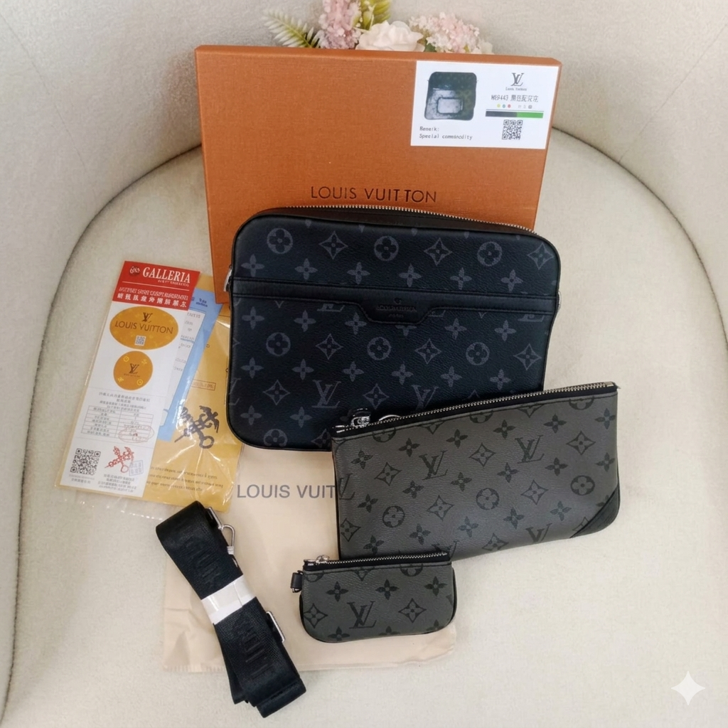 Louis Vuitton Trio Messenger Bag Monogram Eclipse