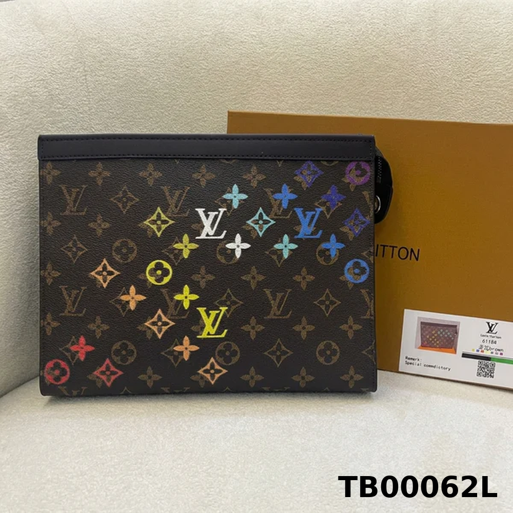 Louis Vuitton Monogram Multicolor Zip Clutch (Rainbow LV Print)