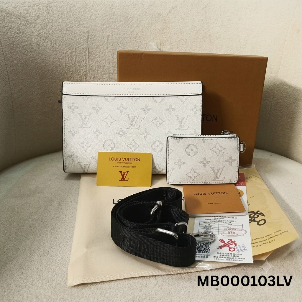 Louis Vuitton Monogram White Messenger Bag