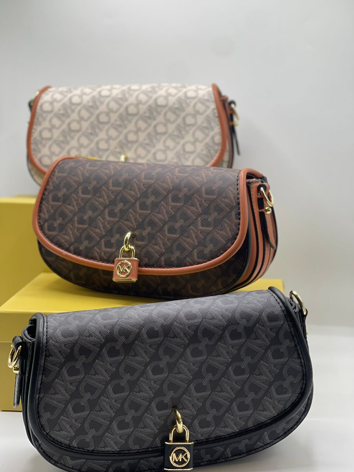 Michael Kors Mila Small Empire Signature Logo Shoulder Bag