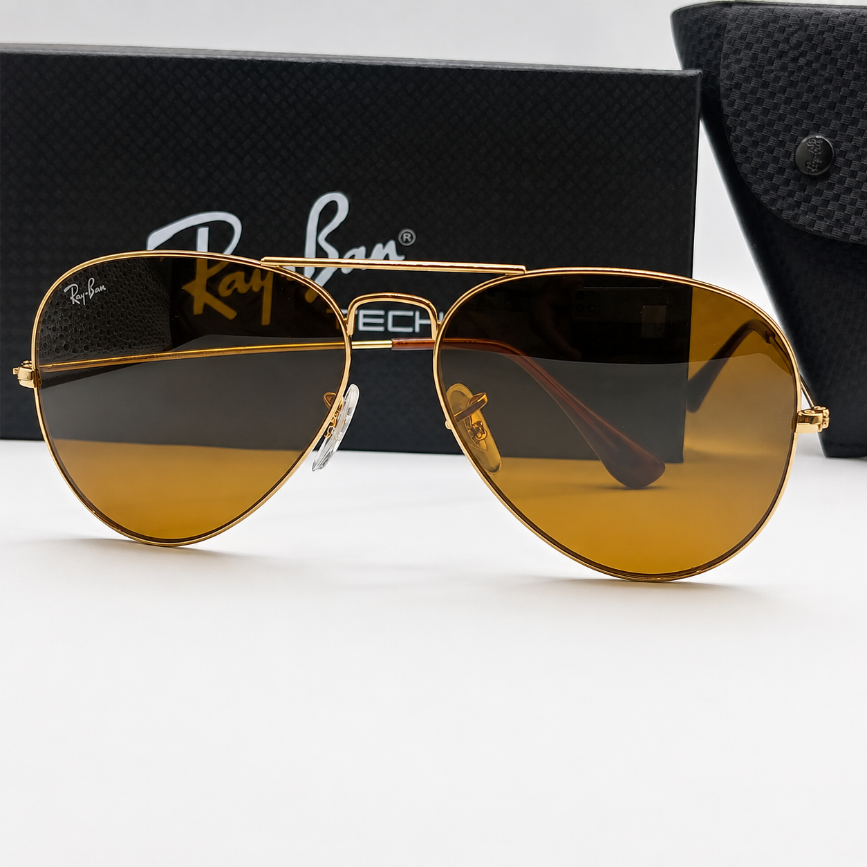 Ray-Ban Tech Gold Aviator Gradient Sunglasses