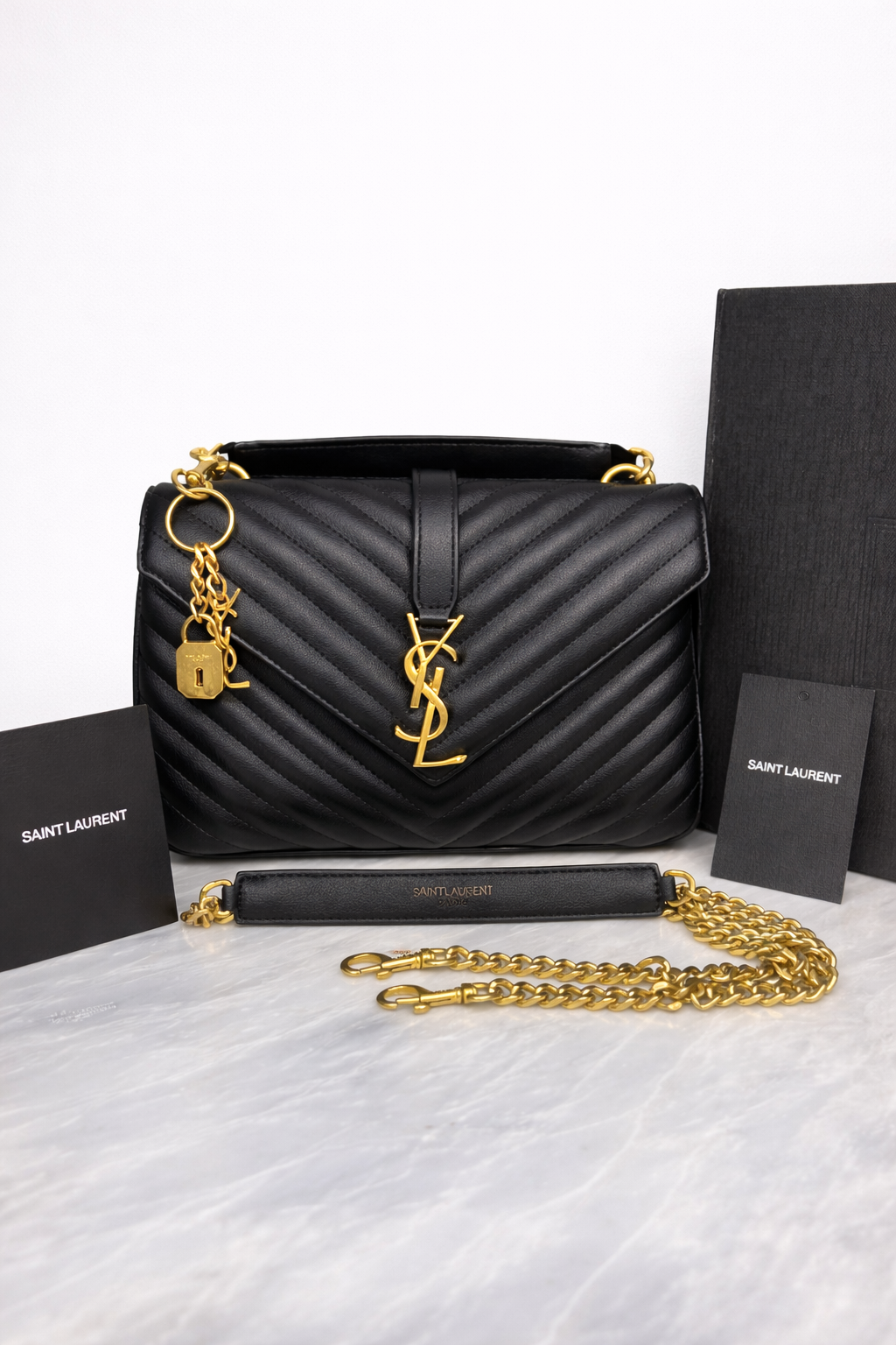 SAINT LAURENT Envelope Medium Chain Bag