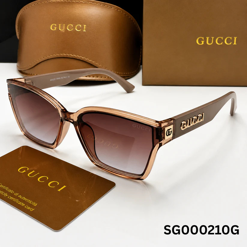 Gucci Rectangular Signature Sunglasses ā Pink Brown Gradient Edition