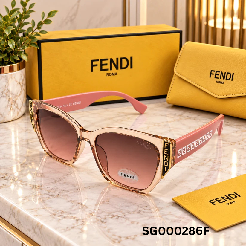Fendi FF Logo Square Gradient Sunglasses