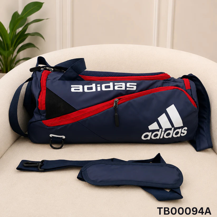 Adidas Sport Training Duffle Bag ā Navy/Red Edition