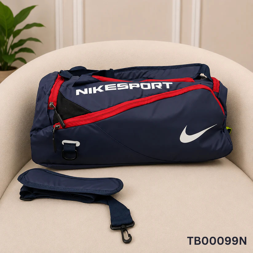Nike Sport Performance Travel Duffel Bag ā Navy/Red Edition