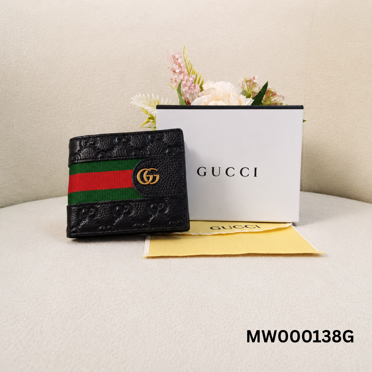 Gucci GG Embossed Web Bifold Wallet
