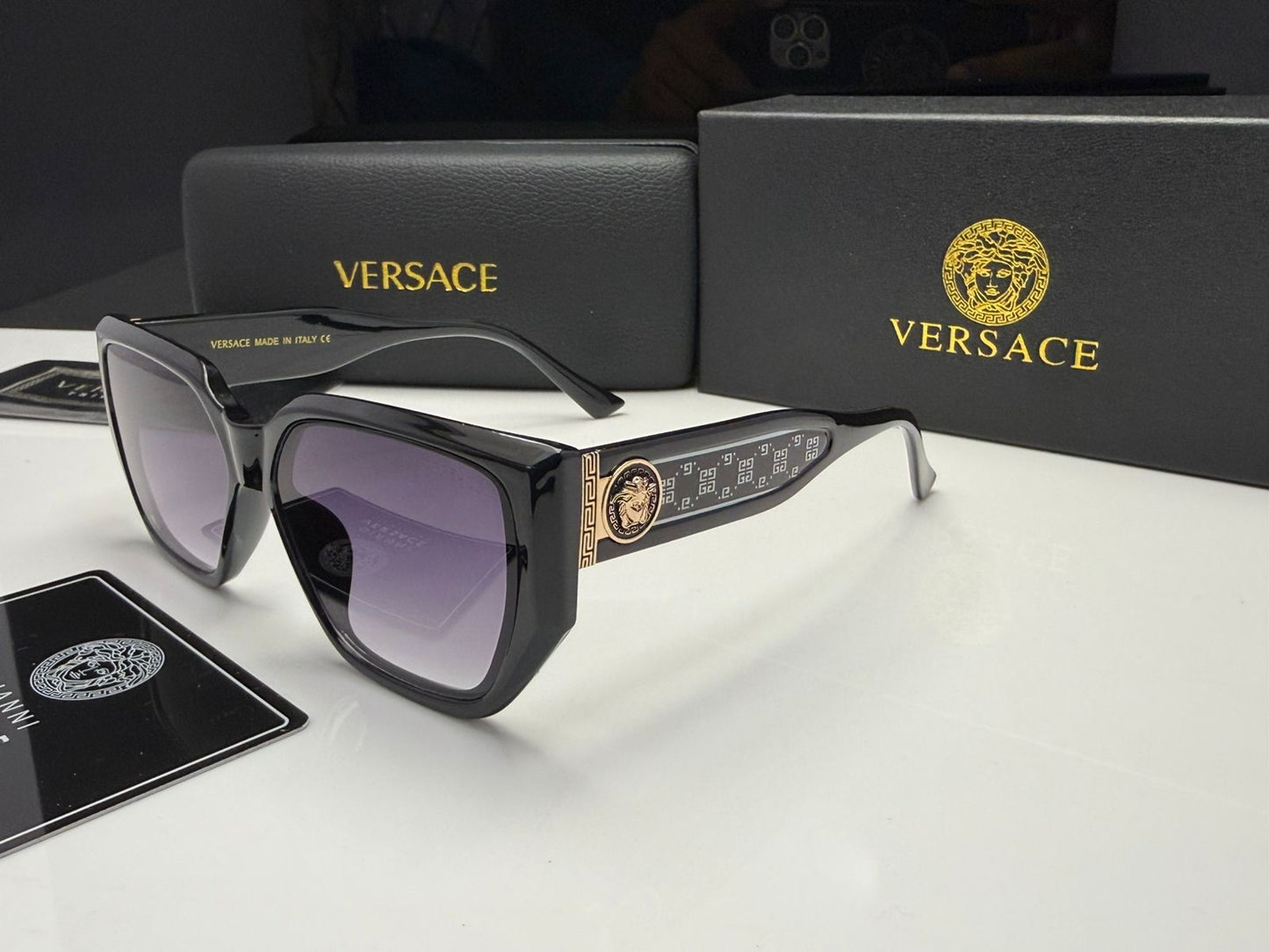Versace Medusa Rectangle Gradient Sunglasses