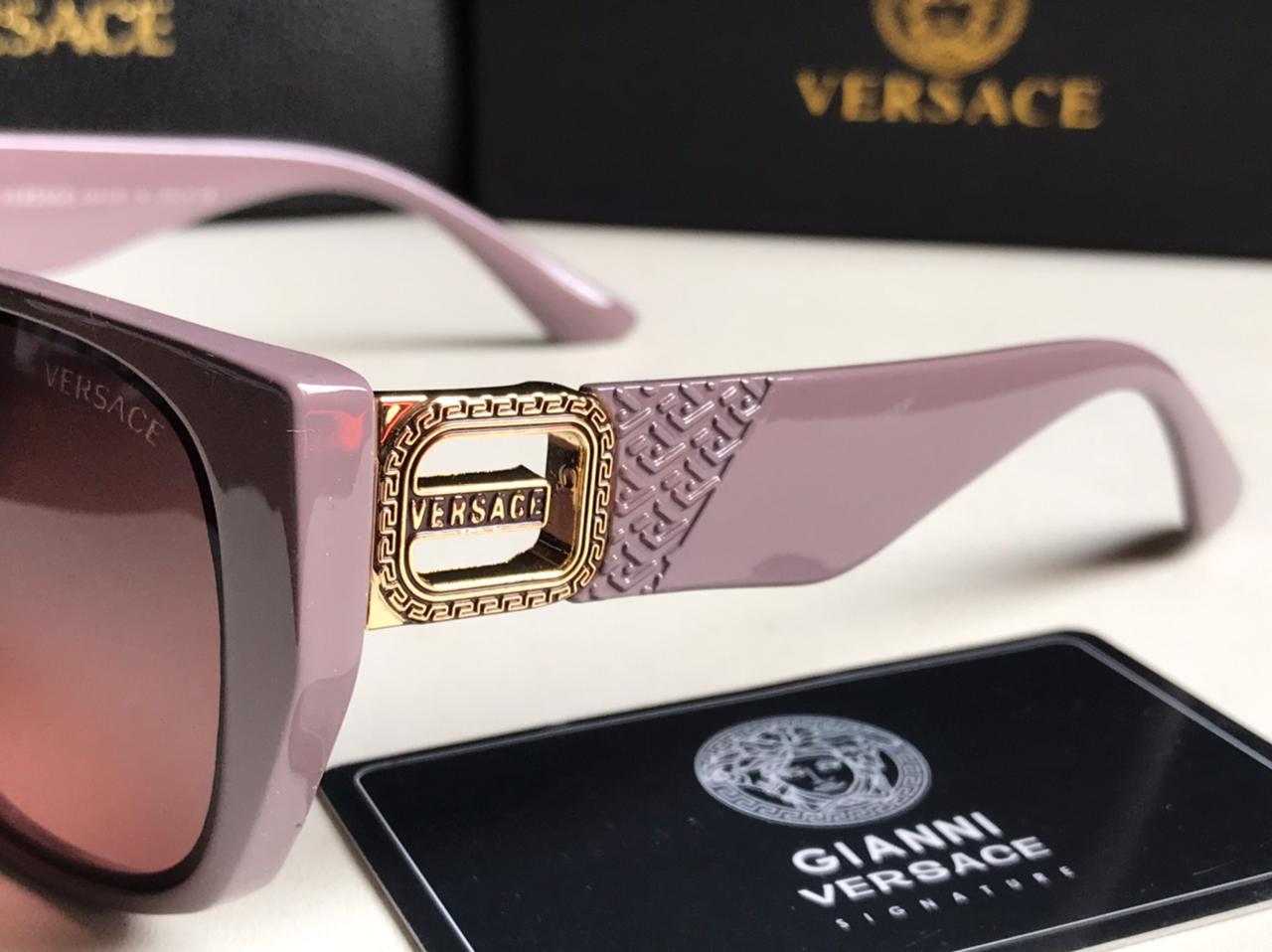 Ver-sace Style Oversized Square Gradient Sunglasses (Dusty Rose)