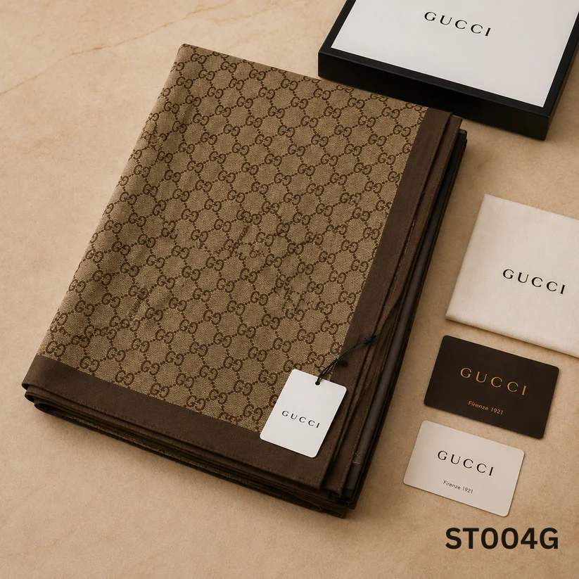 Gucci GG Monogram Classic Luxury Stole β Brown