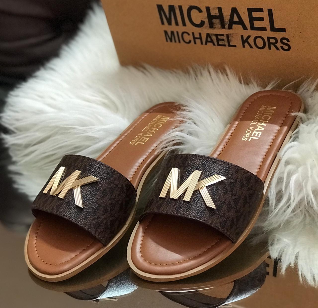 Michael Kors MK Logo Slide Sandals