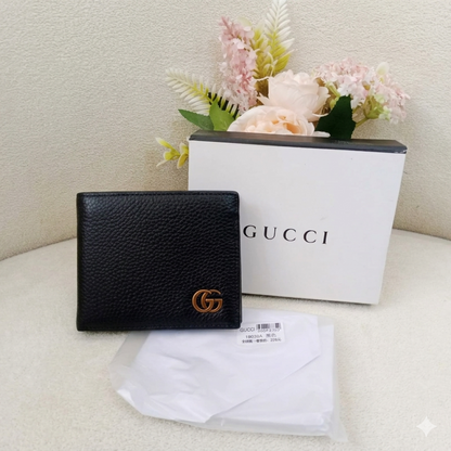 Gu-cci GG Logo Leather Wallet Style