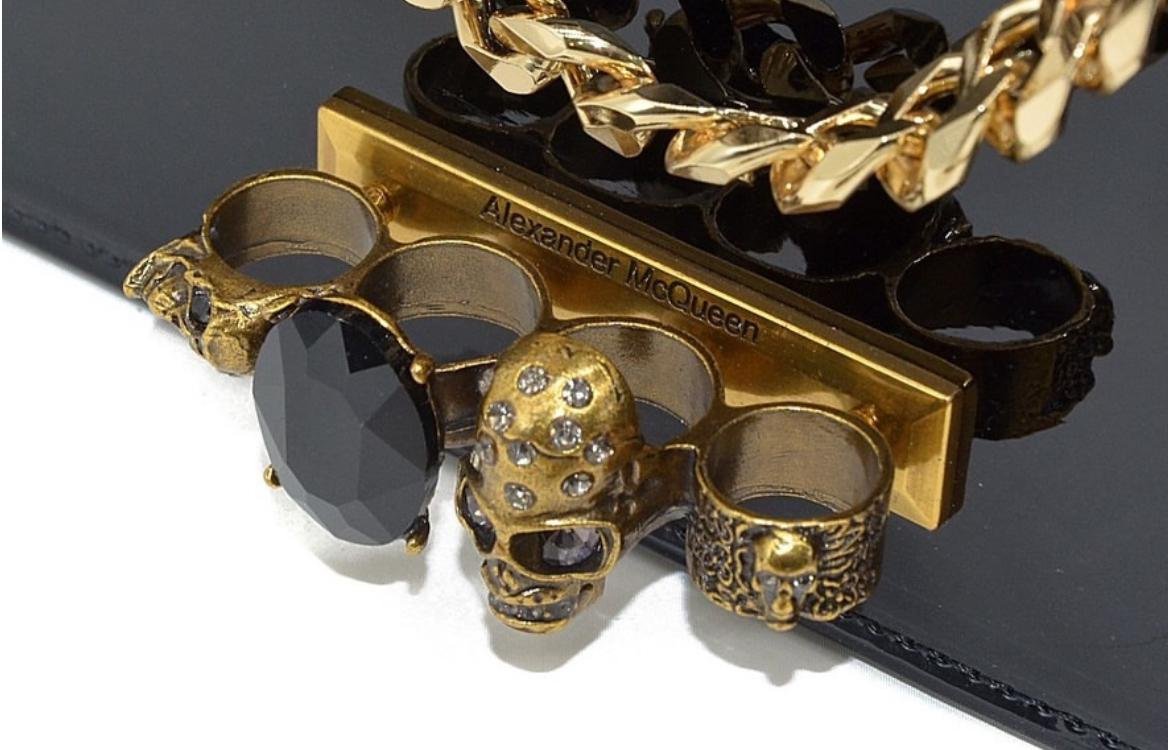 Alexander McQueen Skull Chain Shoulder Clutch
