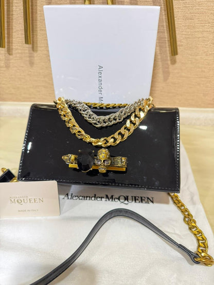 Alexander McQueen Skull Chain Shoulder Clutch