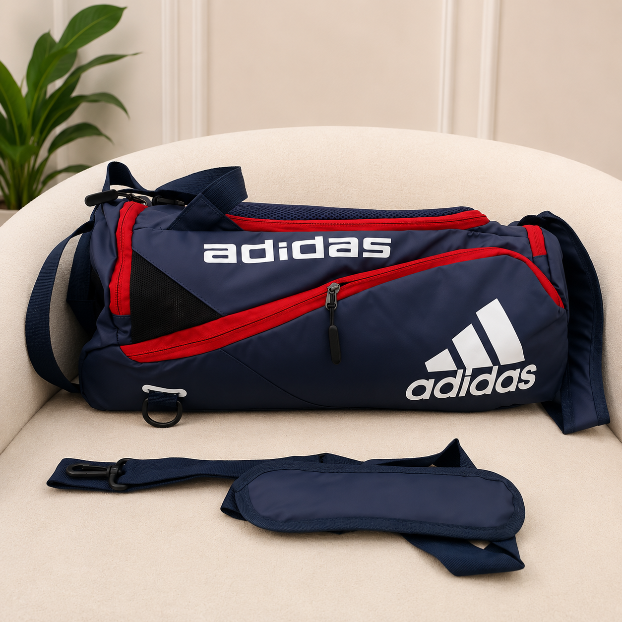 Adidas Sport Training Duffle Bag – Navy/Red Edition