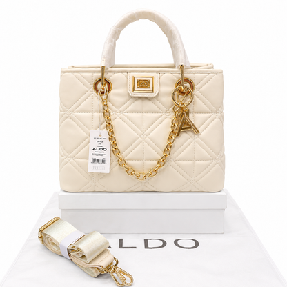 Aldo Quilted Chain Tote Bag