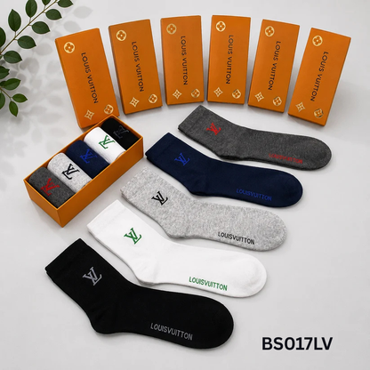 Louis Vuitton LV Logo Premium Crew Socks
