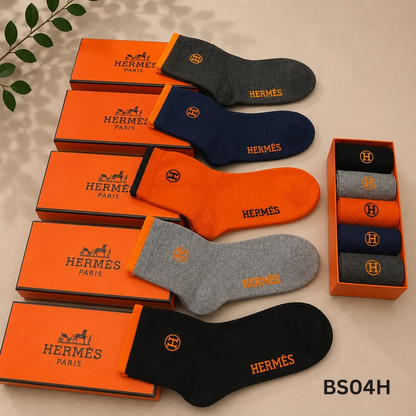 Hermès Signature Logo Premium Ankle Socks