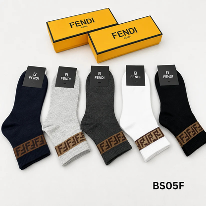 Fendi FF Monogram Premium Crew Socks