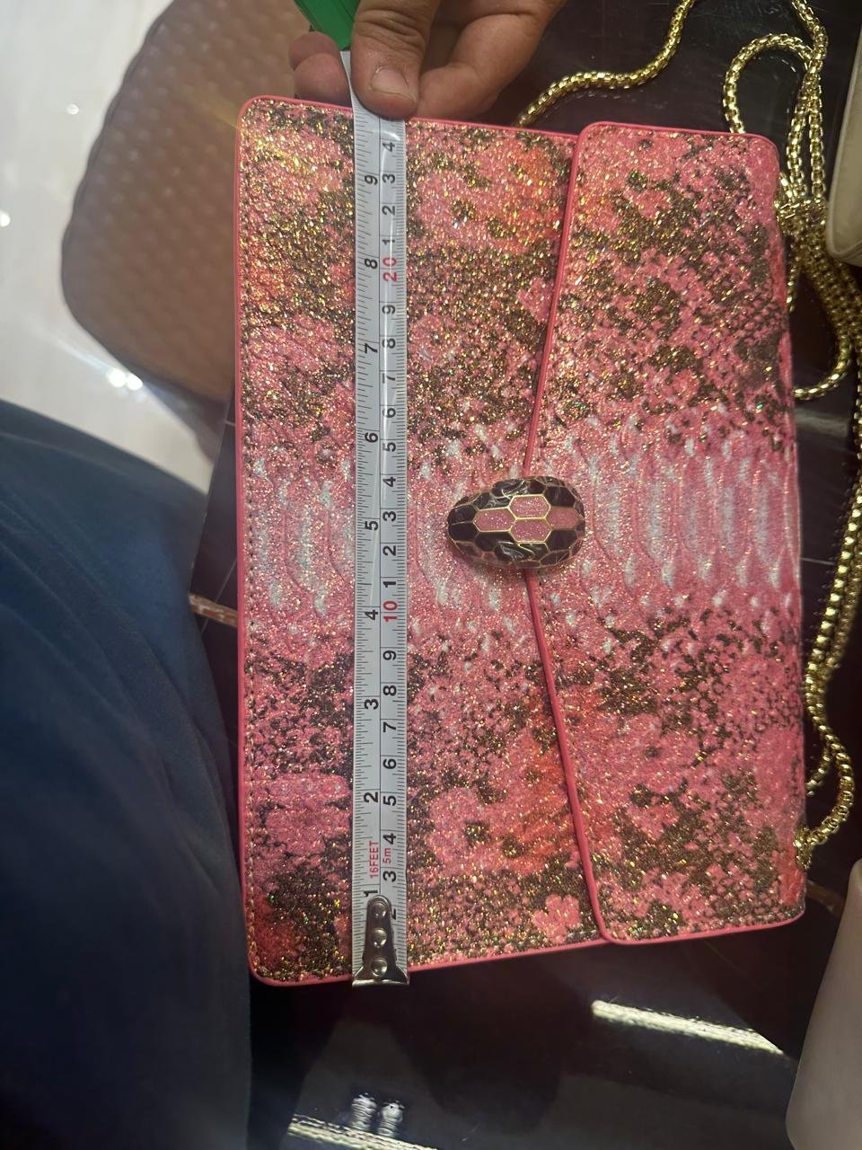 Bvlgari Serpenti Forever Metallic Python Leather Bag