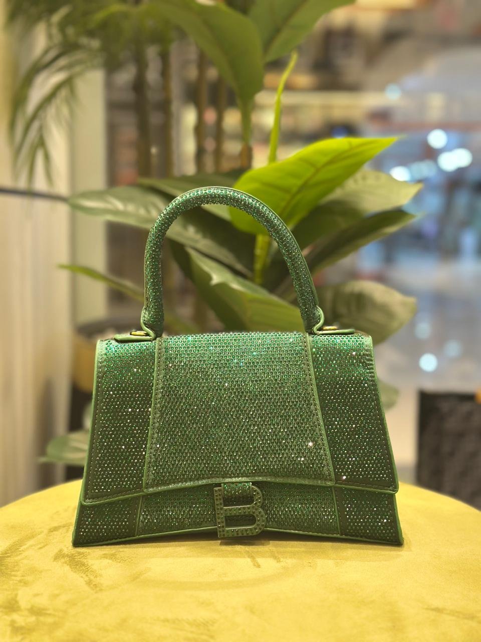 Balenciaga Hourglass Crystal Top Handle Bag