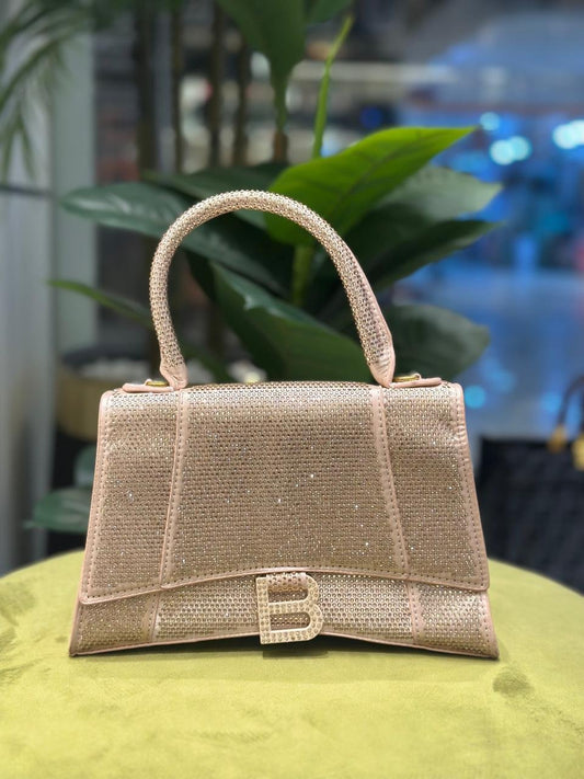 Balenciaga Hourglass Crystal Top Handle Bag