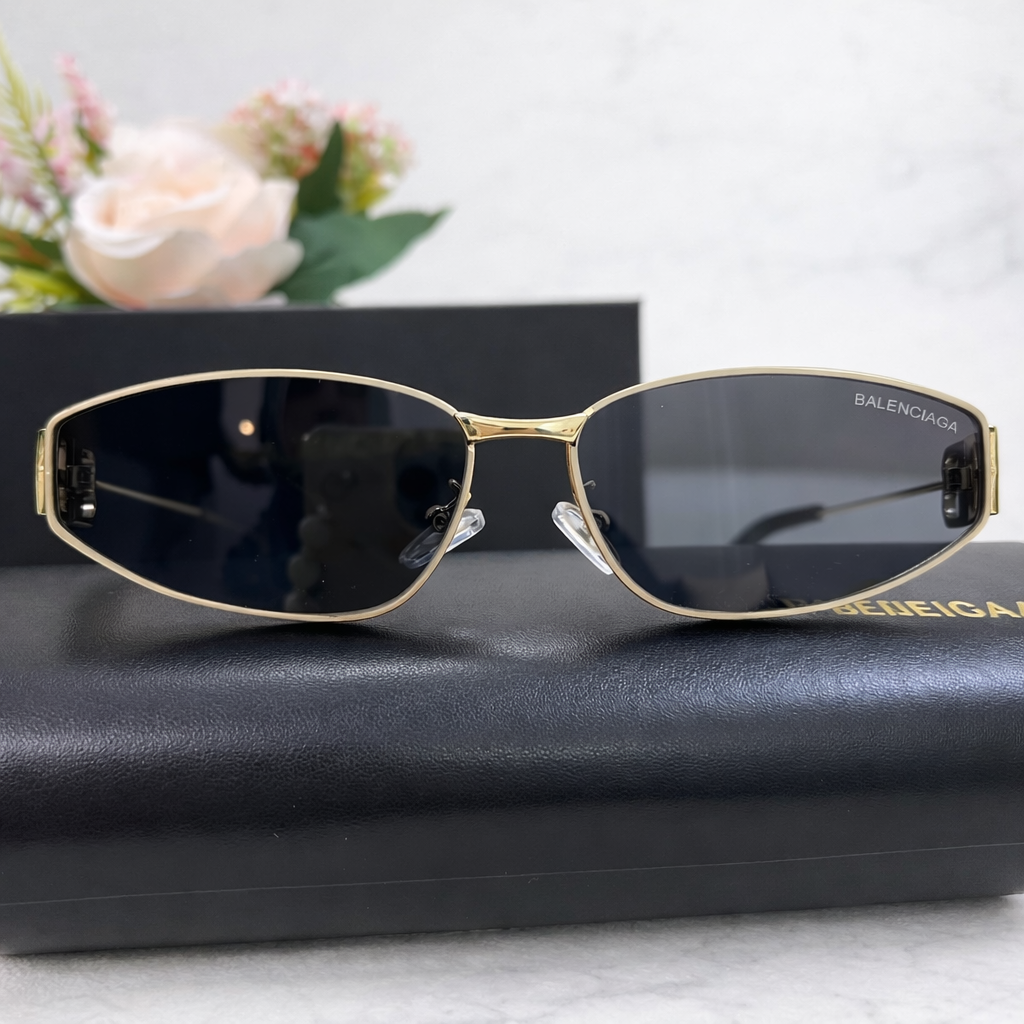 Balenciaga BB Logo Slim Frame Sunglasses